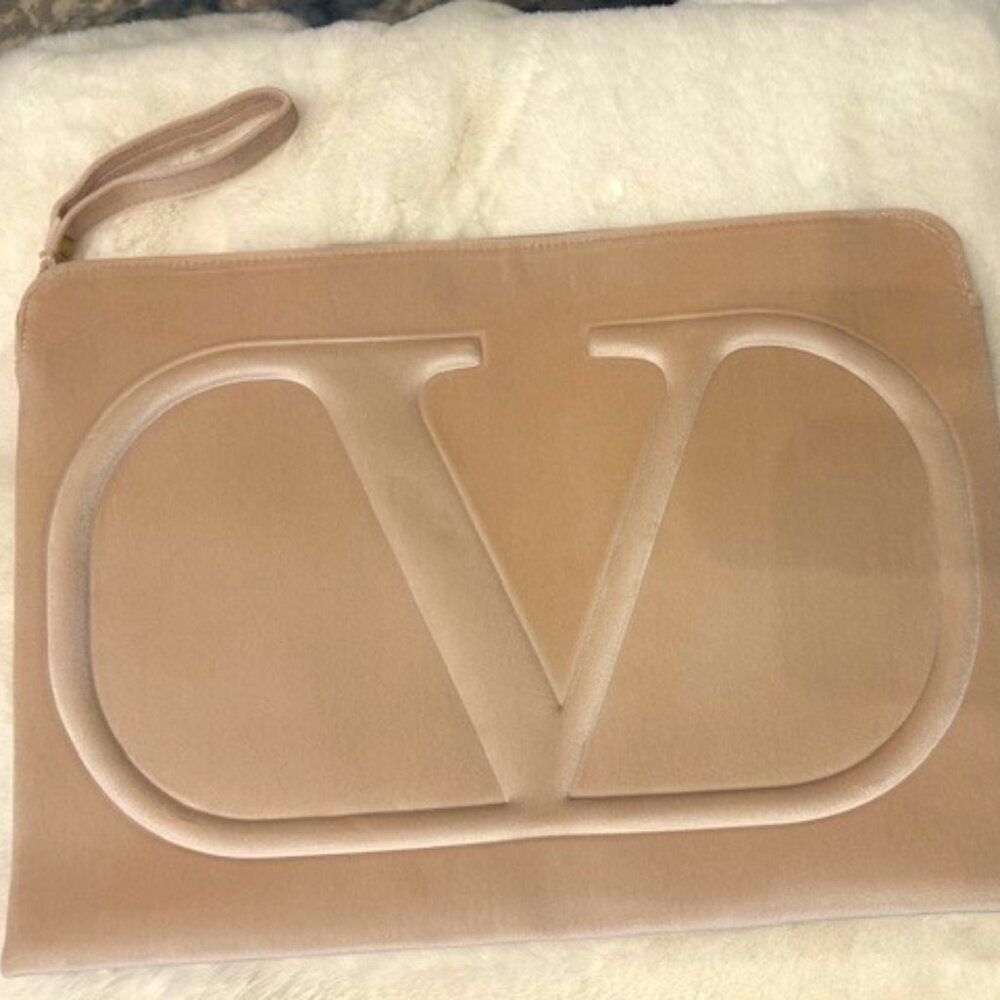 Valentino Nude(Blush) Laptop Bag  with wrist strap